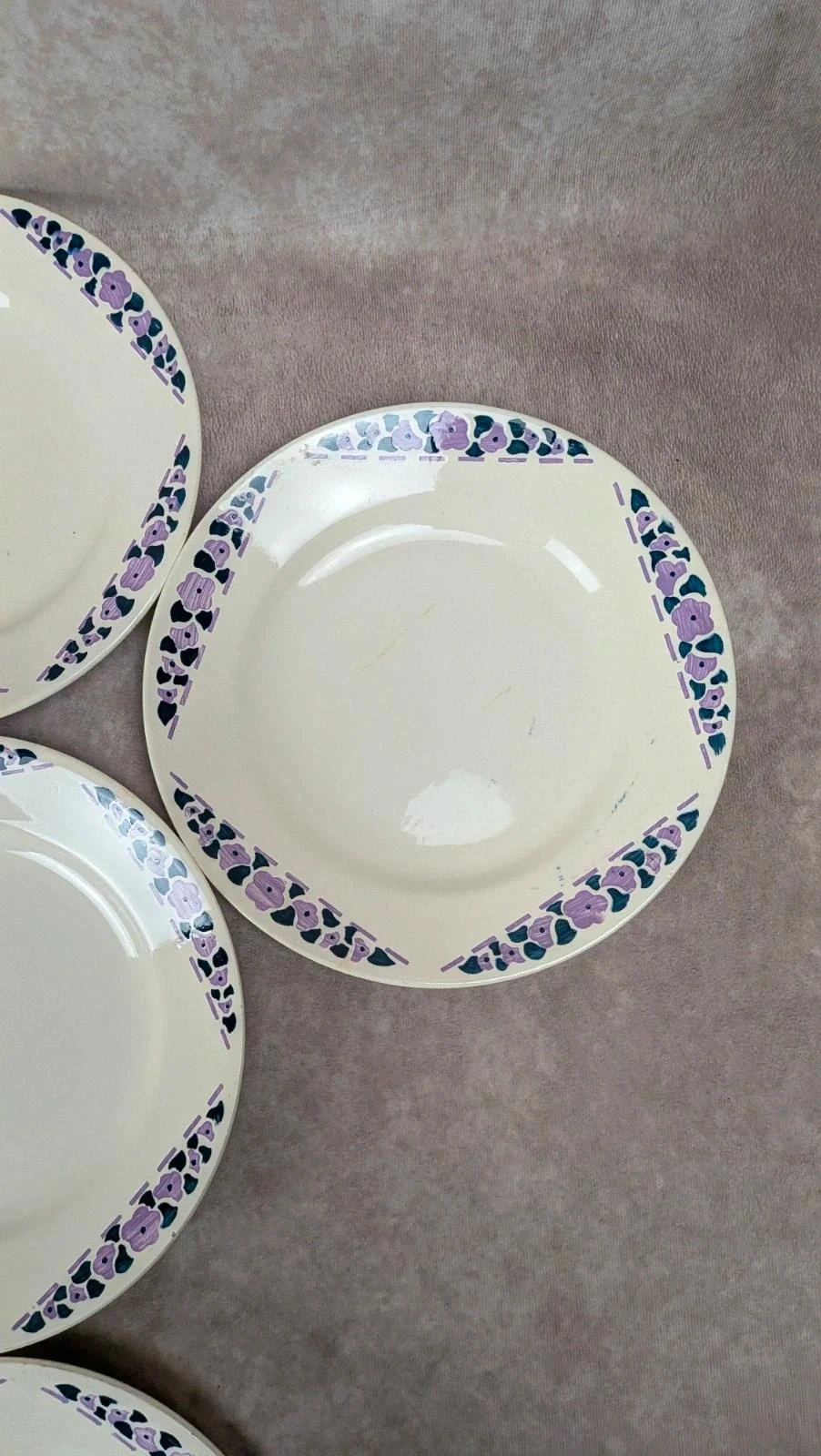 Lot 9 assiettes plates Longchamp Terre de Fer modèle Cannes – photo 7